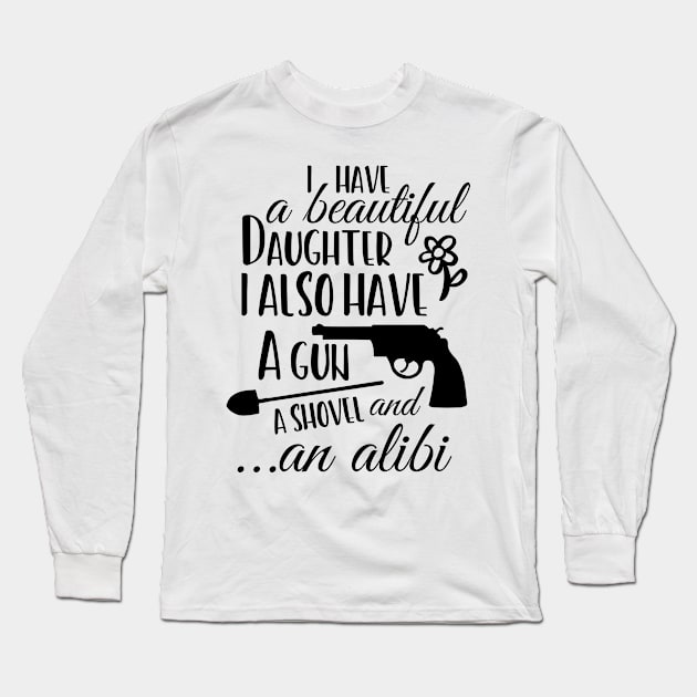 Funny Father's day Long Sleeve T-Shirt by TheBlackCatprints